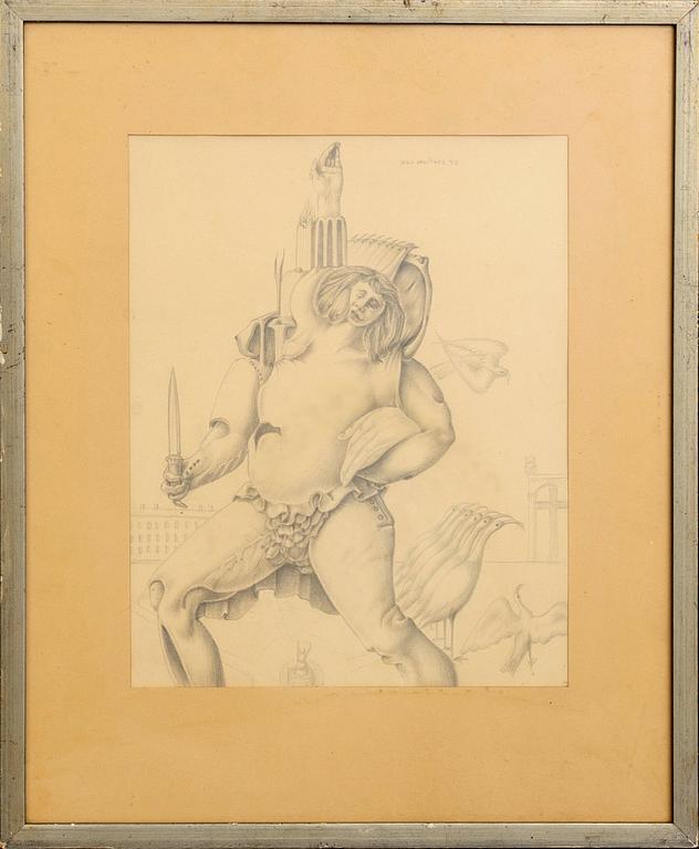 MAX WALTER SVANBERG,  a signed and dated drawing.