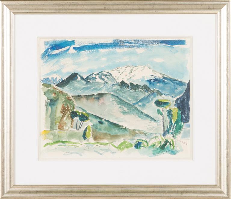 Erik Enroth, akvarell, signerad och daterad 1950.