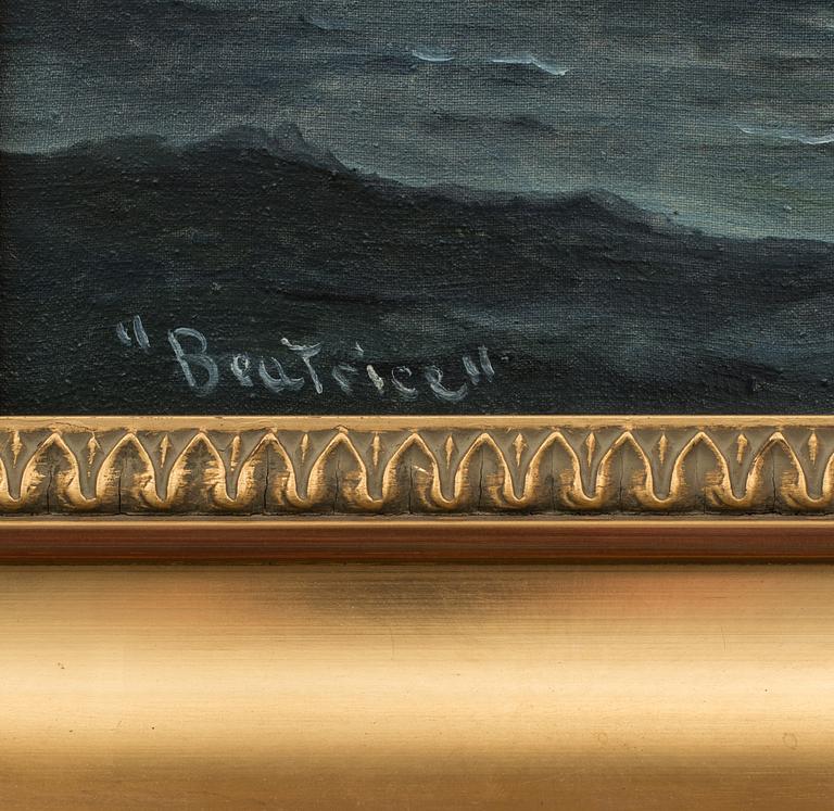 STURE LINDSTRÖM, olja på duk, signerad, samt medföljande bok.