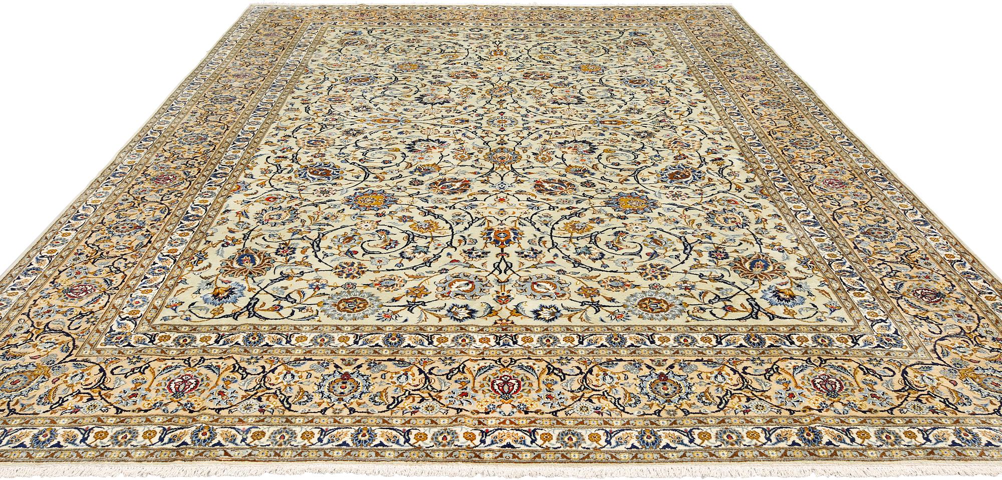 A Keshan carpet, c. 402 x 300 cm.