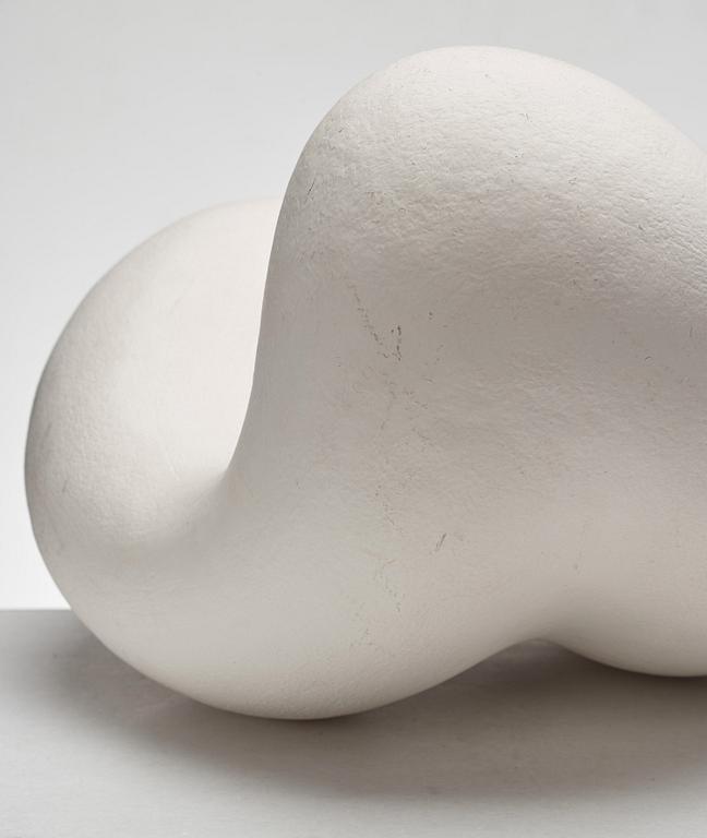 Eva Hild, a white stoneware sculpture, "Bumling" series, Sweden 1999.