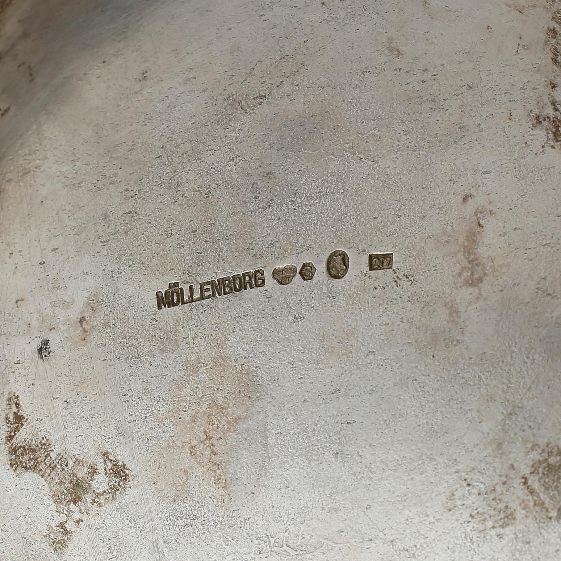 BÄGARE, silver, Gustaf Möllenborg, Stockholm, 1915. Vikt ca 695 gram.