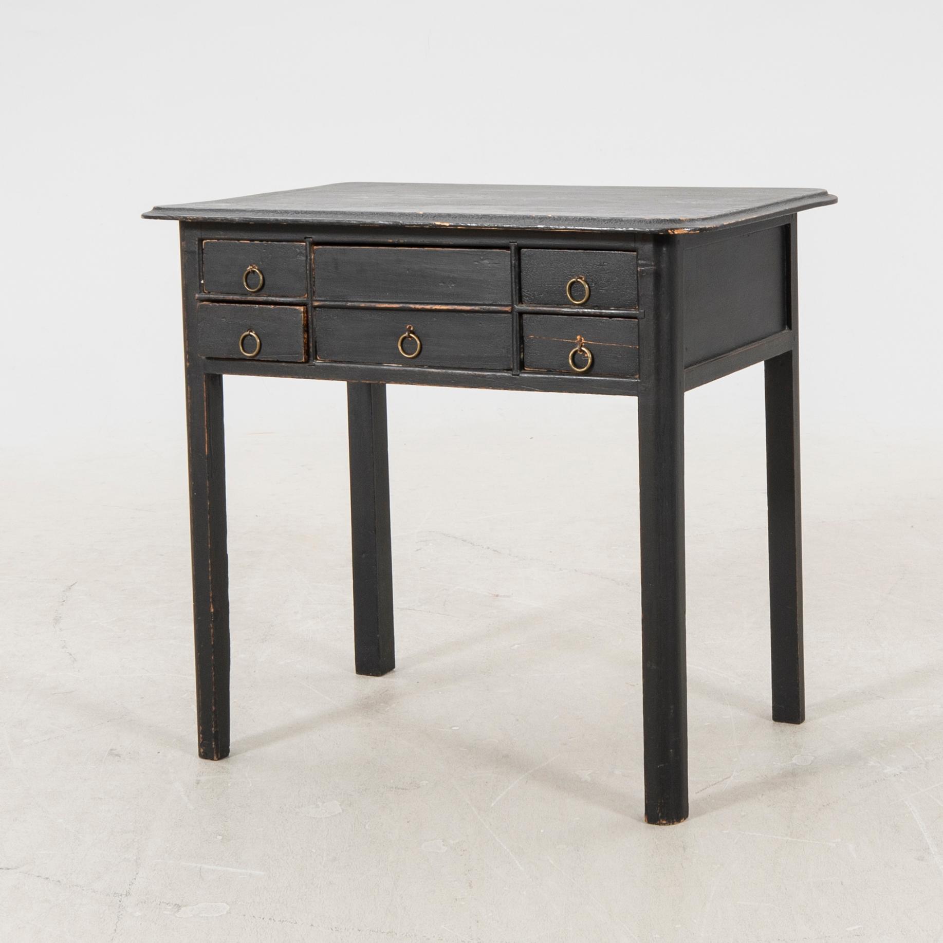 A painted table later part of the 20th century.