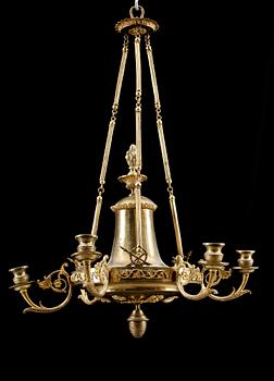 TAKAMPEL, mässing, empire, 1800-talets första hälft.