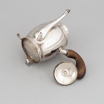 A swedish silver coffee-pot, mark of Carl Gustaf Hjulström, Köping 1838.