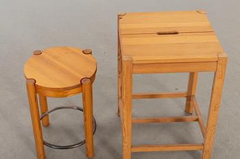 OLOF PIRA, two stools 1990's.