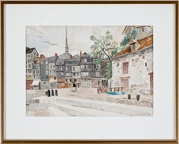 Arvid Fougstedt · ARVID FOUGSTEDT, akvarell. Sign o dat 1927.