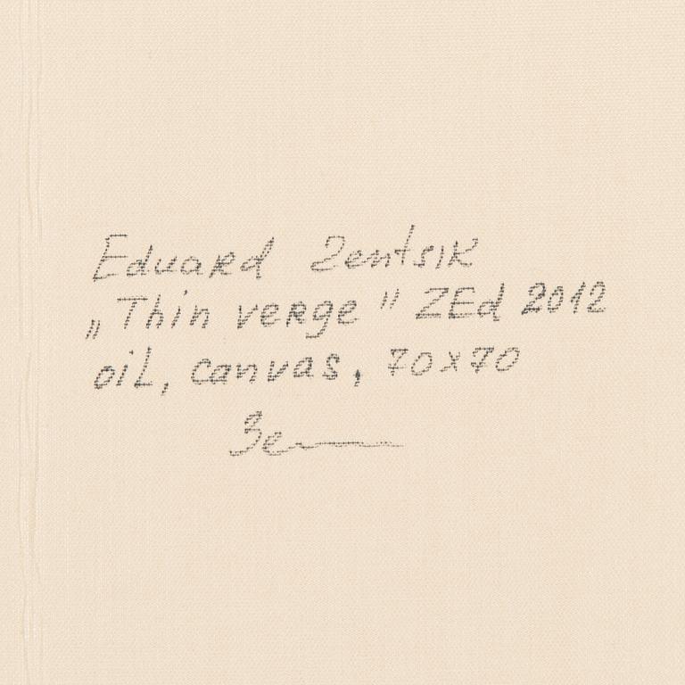 Eduard Zentsik, oil on canvas, signed and dated 2012 verso.