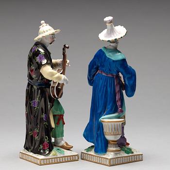 A pair of Berlin porcelain figurines, circa 1900.