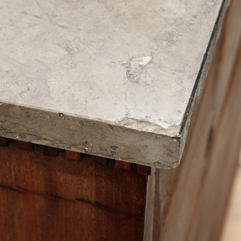A late gustavian chest of drawers, ca 1800.