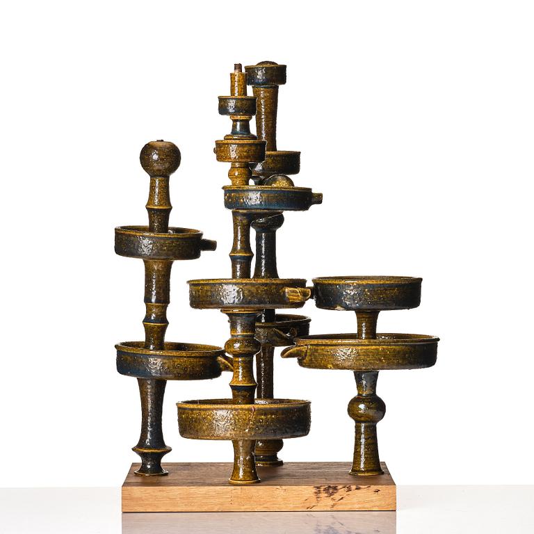 Stig Lindberg, a stoneware sculpture, "Fountain", a prototype of the Fountain at Umeå City Hall, Gustavsberg studio, 1950-60s.