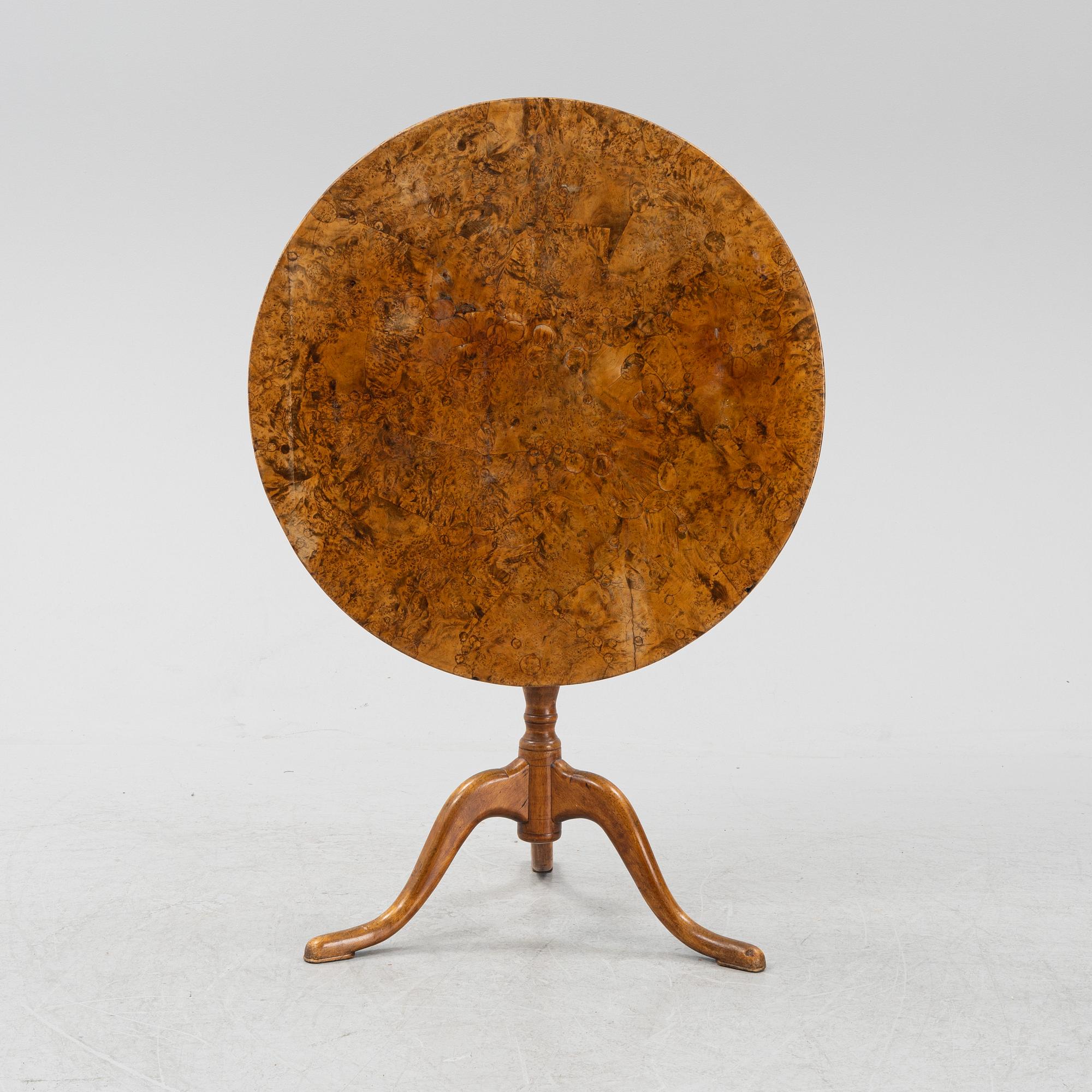 A Swedish tilt top table, early 19th Century.