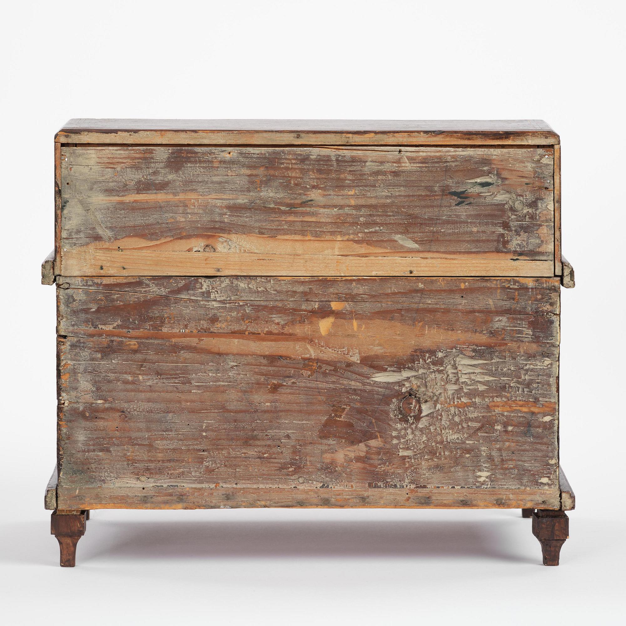 A Gustavian painted miniature escritoire.