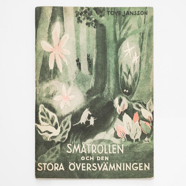 Tove Jansson, The book "Småtrollen och den stora översvämningen", first edition, Söderströms & C:o, Helsingfors 1945.