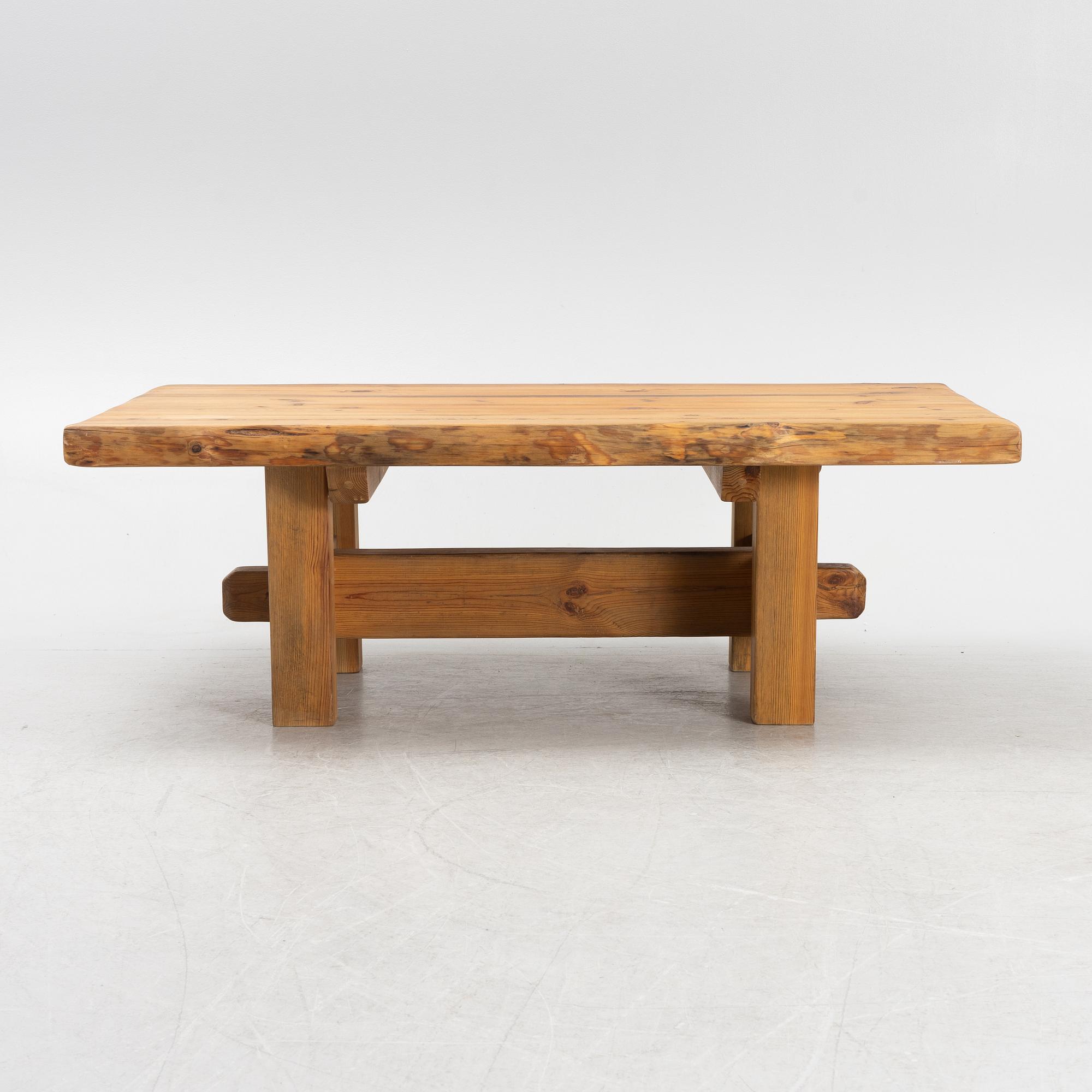 Coffee table, pine, Sweden, second half of the 20th century.