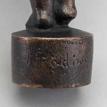 JONAS FRÖDING, a signed bronze figurine.