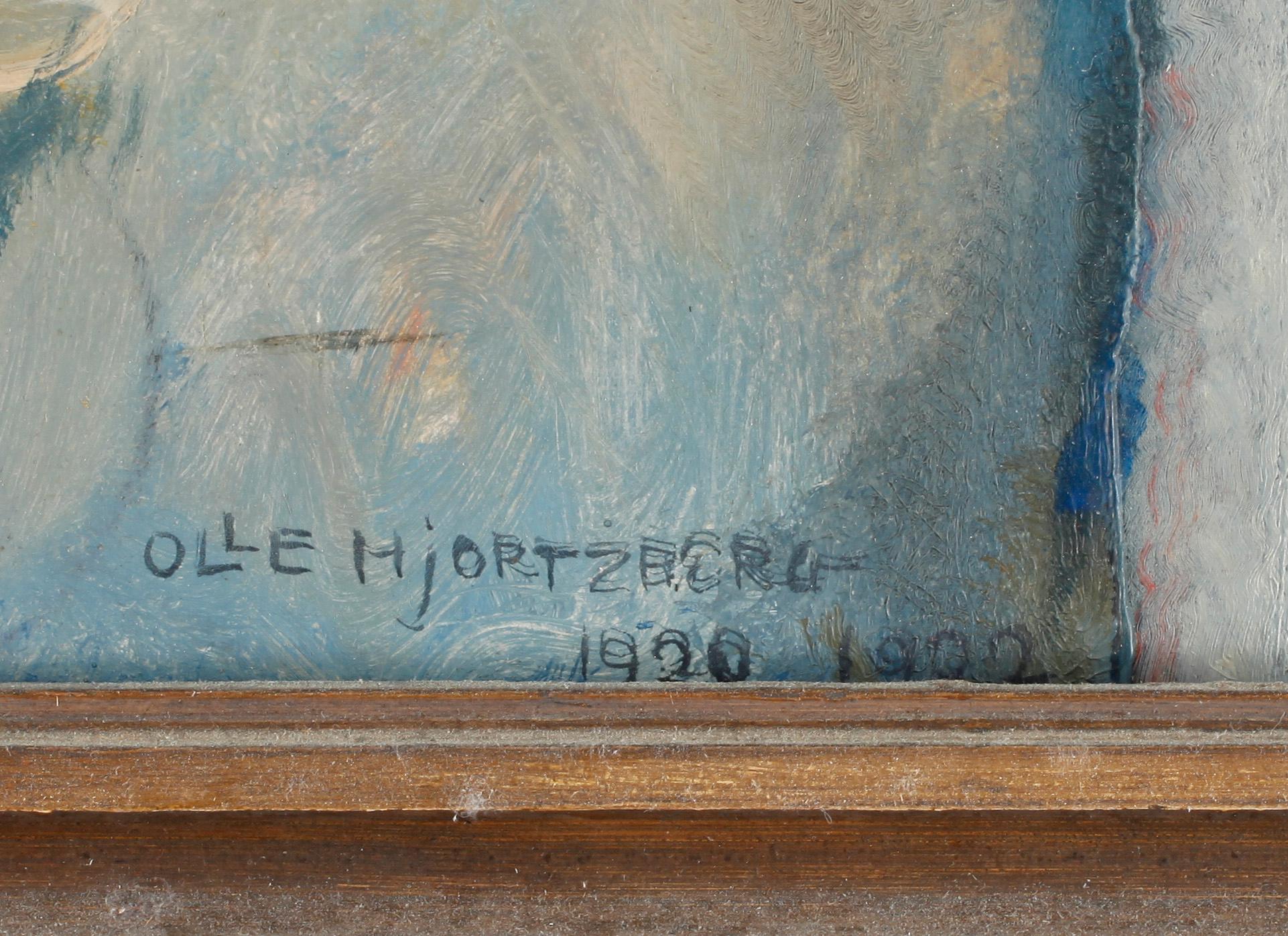 OLLE HJORTZBERG, olja på pannå, signerad och daterad 1920-22.