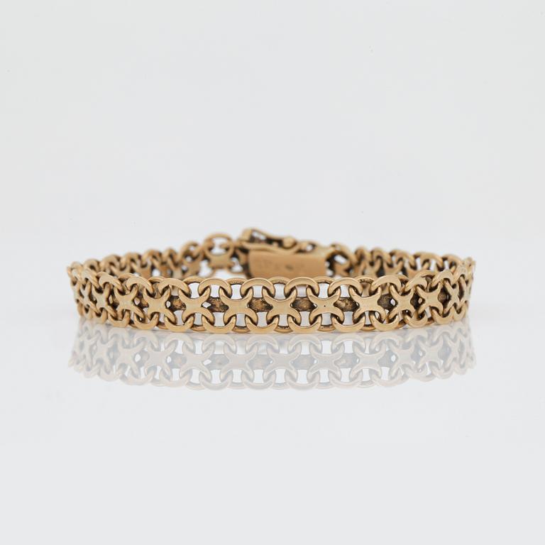 ARMBAND, guld 18k, SG, Stockholm 1959. Vikt ca 16 gram.