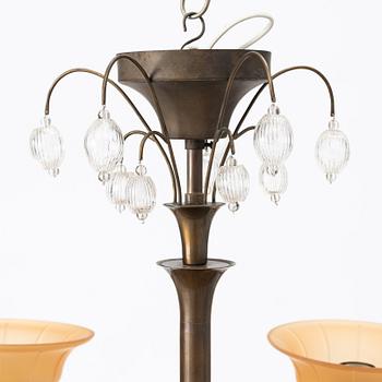 Malmö Metallvarufabrik, attributed to, a ceiling lamp, 1930s.