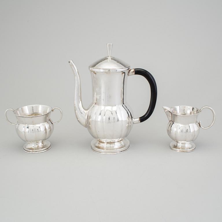 A Swedish 20th century silver coffee-set, unknown maker, marked 1916.