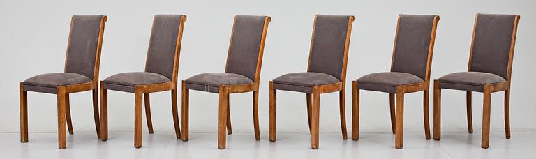 STOLAR, 6 st, art deco, Belgien 1920-tal.