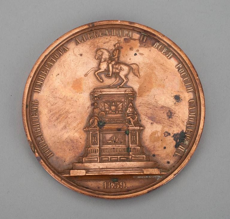MEDALJ, brons, Ryssland, 1859.