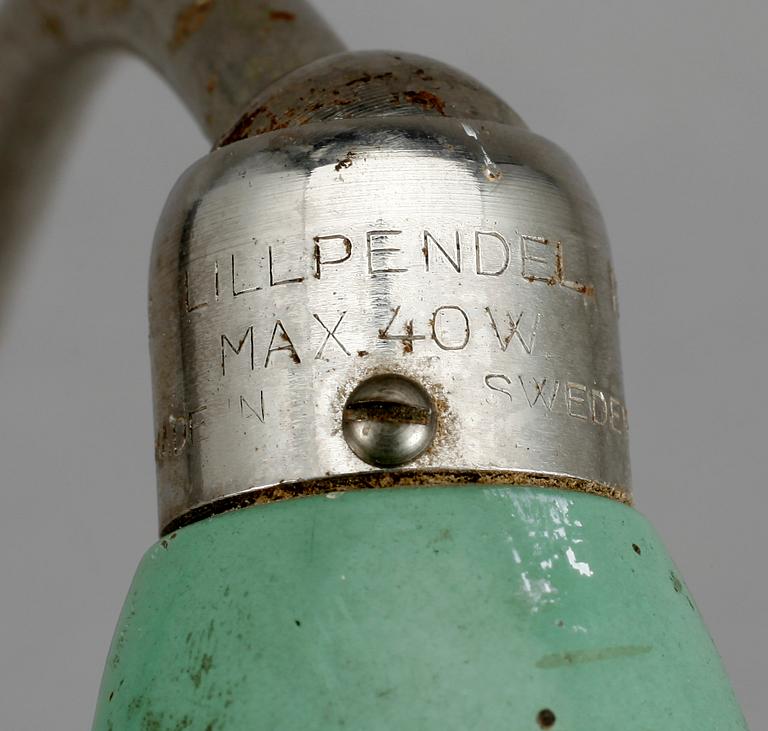 BORDSLAMPA, Triplex lillpendel, Johan Petter Johansson, 1930/40-tal.