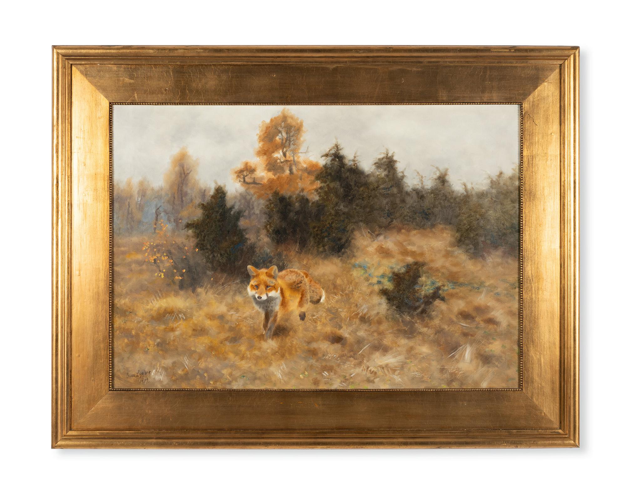 Bruno Liljefors, Fox in an autumn landscape.