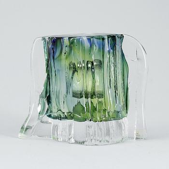 SKULTUR, glas, Ann Wärff, Kosta Boda, signerad, unik och daterad 1973/9.