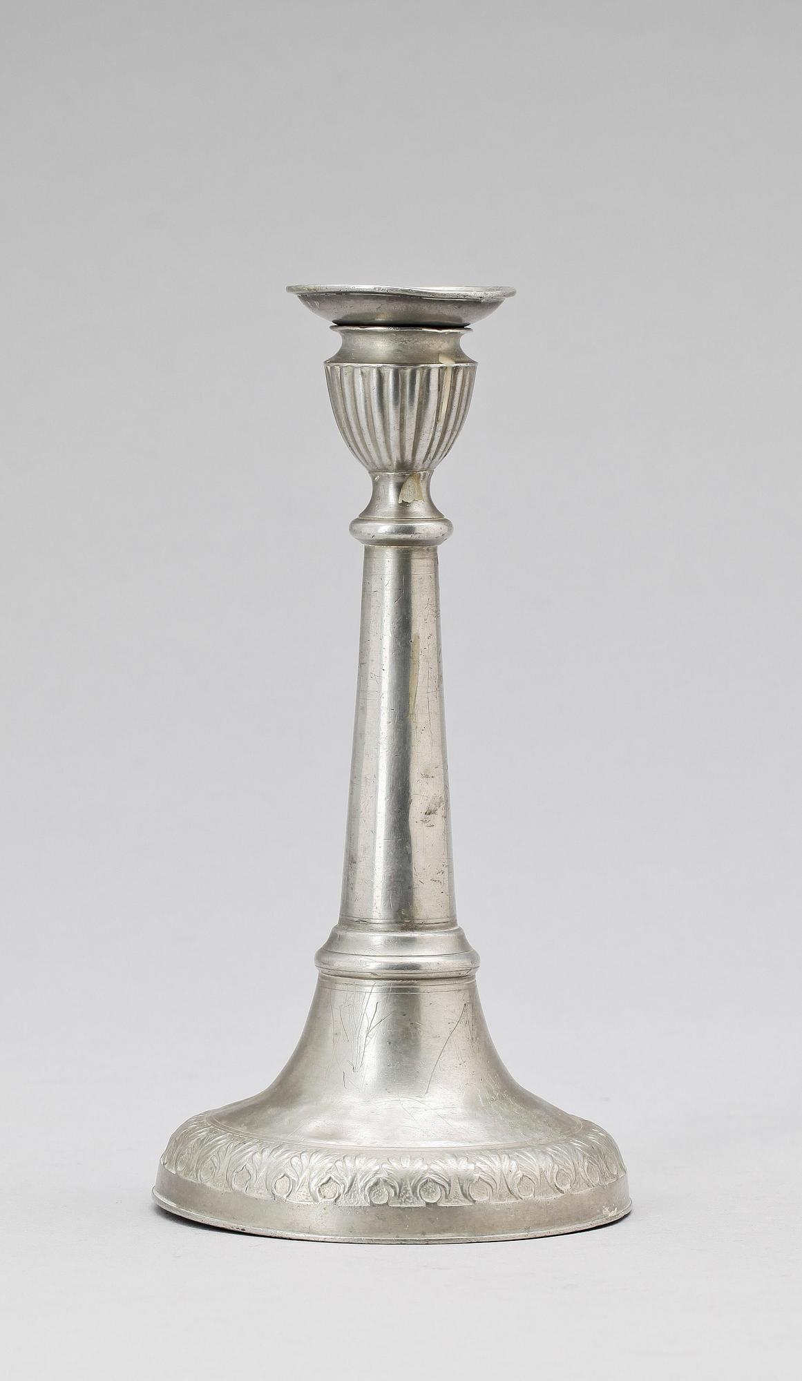 LJUSSTAKE, tenn, Sven Berglund, Malmö, 1858.