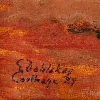 EWALD DAHLSKOG, oil on canvas, signed and dated Carthage -29.