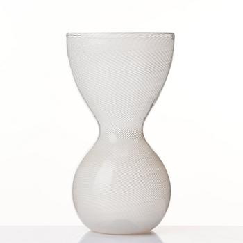 Carlo Scarpa, a "Mezza Filigrana" glass vase, Venini, Murano, Italy ca 1946-48.