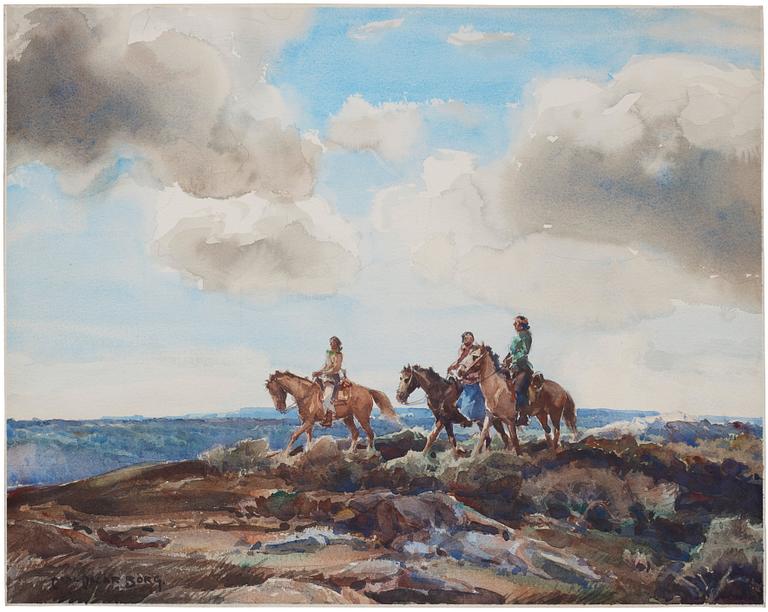 Carl Oscar Borg, Three riders.