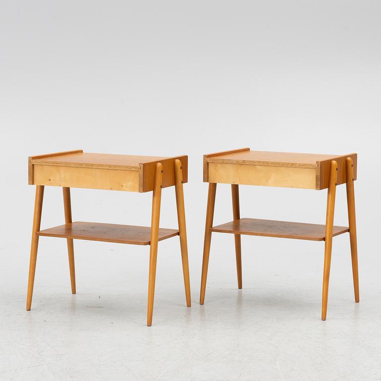 A pair of bedside tables, AB Carlström & co Möbelfabrik, mid20th century.