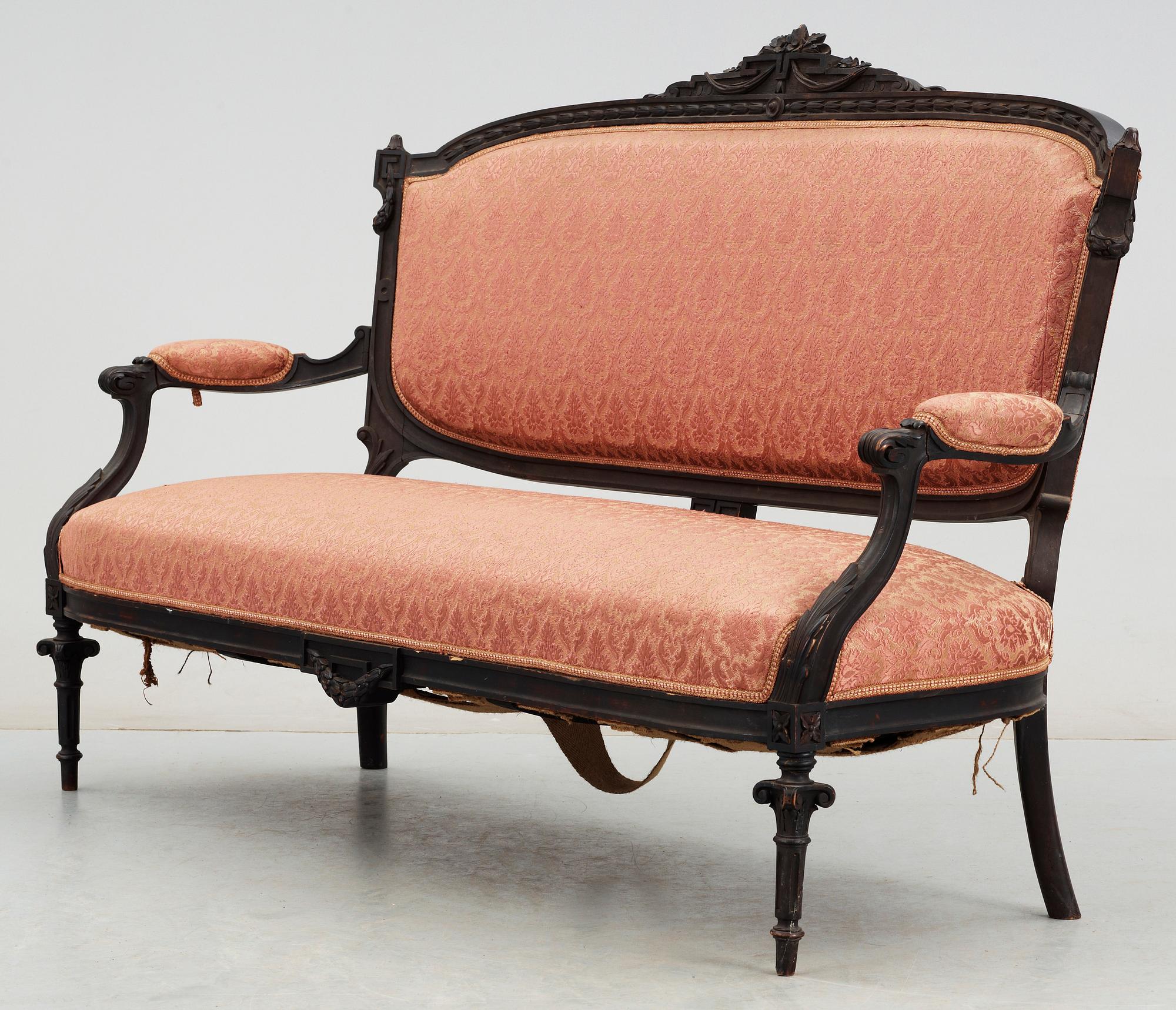 SOFFA, Louis XVI-stil, omkring 1900.