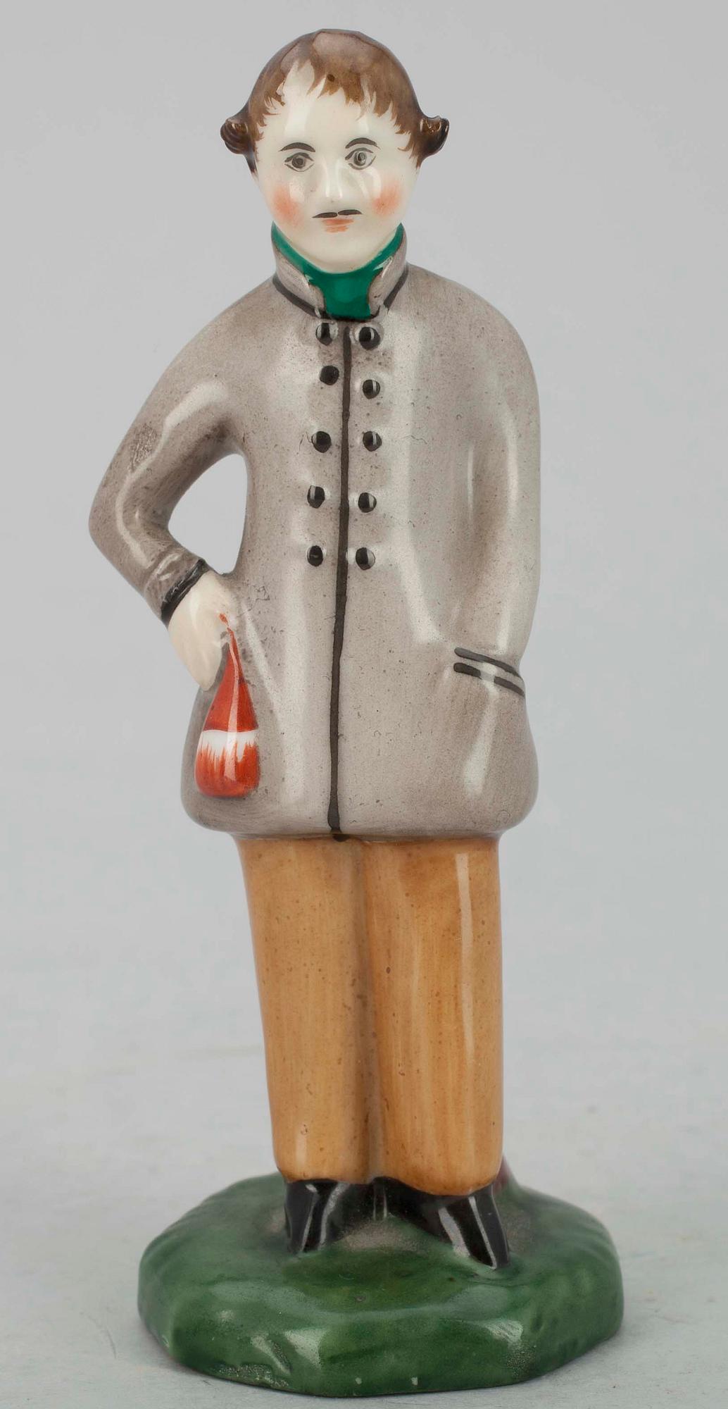 FIGURIN, porslin, Kuznetsov, Ryssland 1800-talets senare hälft.