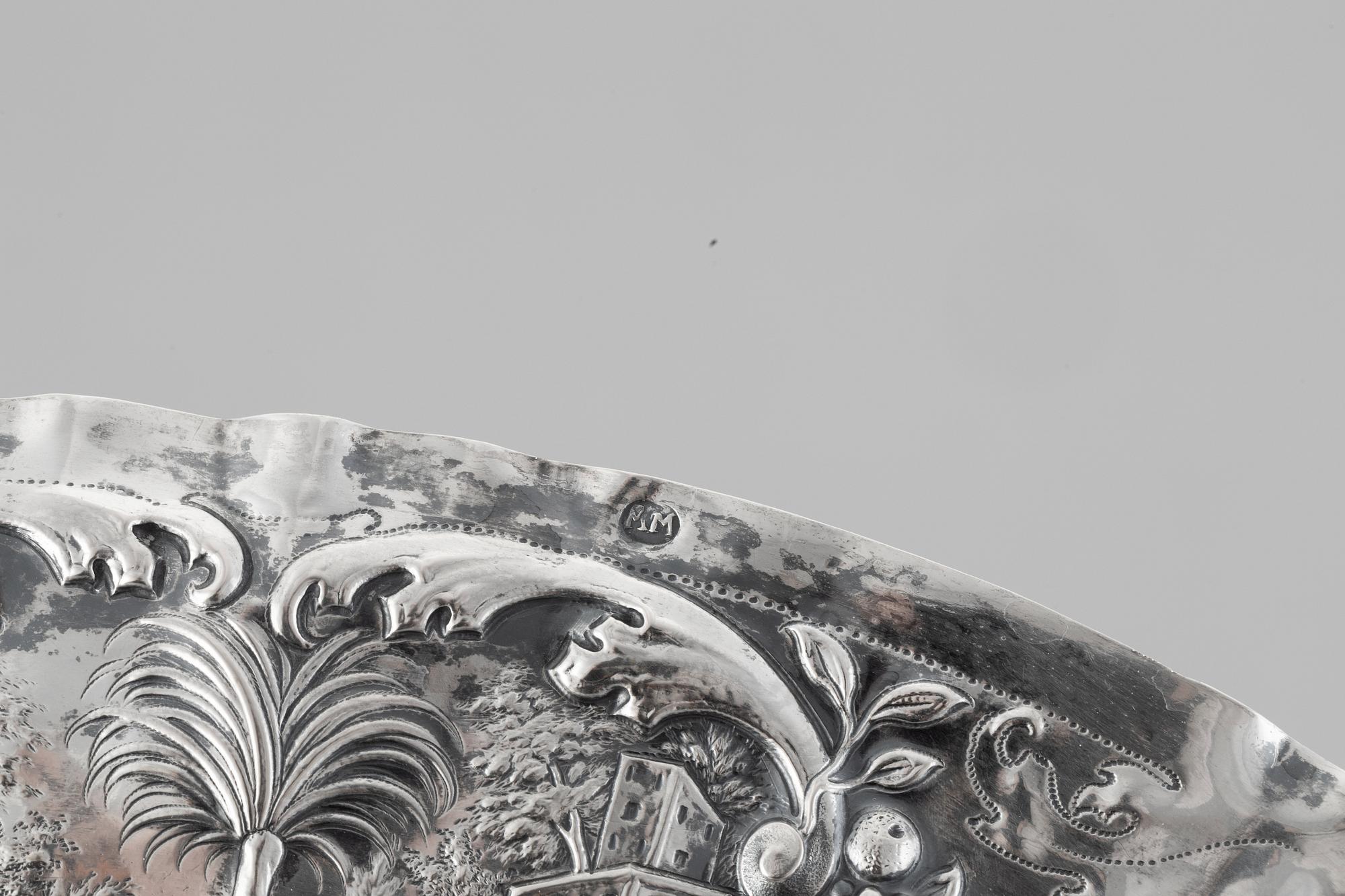 Magnus Myrman, presenterfat, silver, Norrköping (verksam 1706-1730).