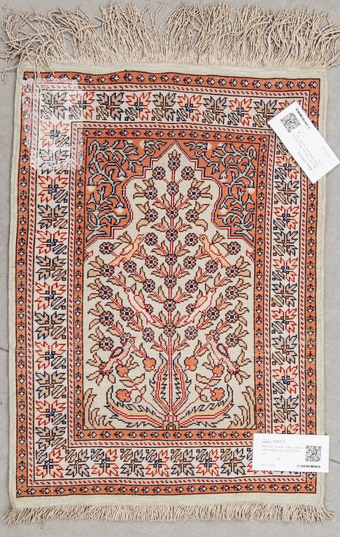 MATTA, Turkiet, silke, figural, 1900-talets slut, ca 59 x 42 cm.