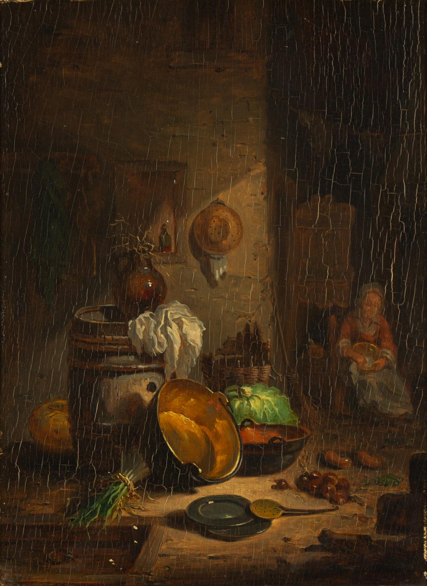 Unknown artist, 18th century, Kitchen interior.