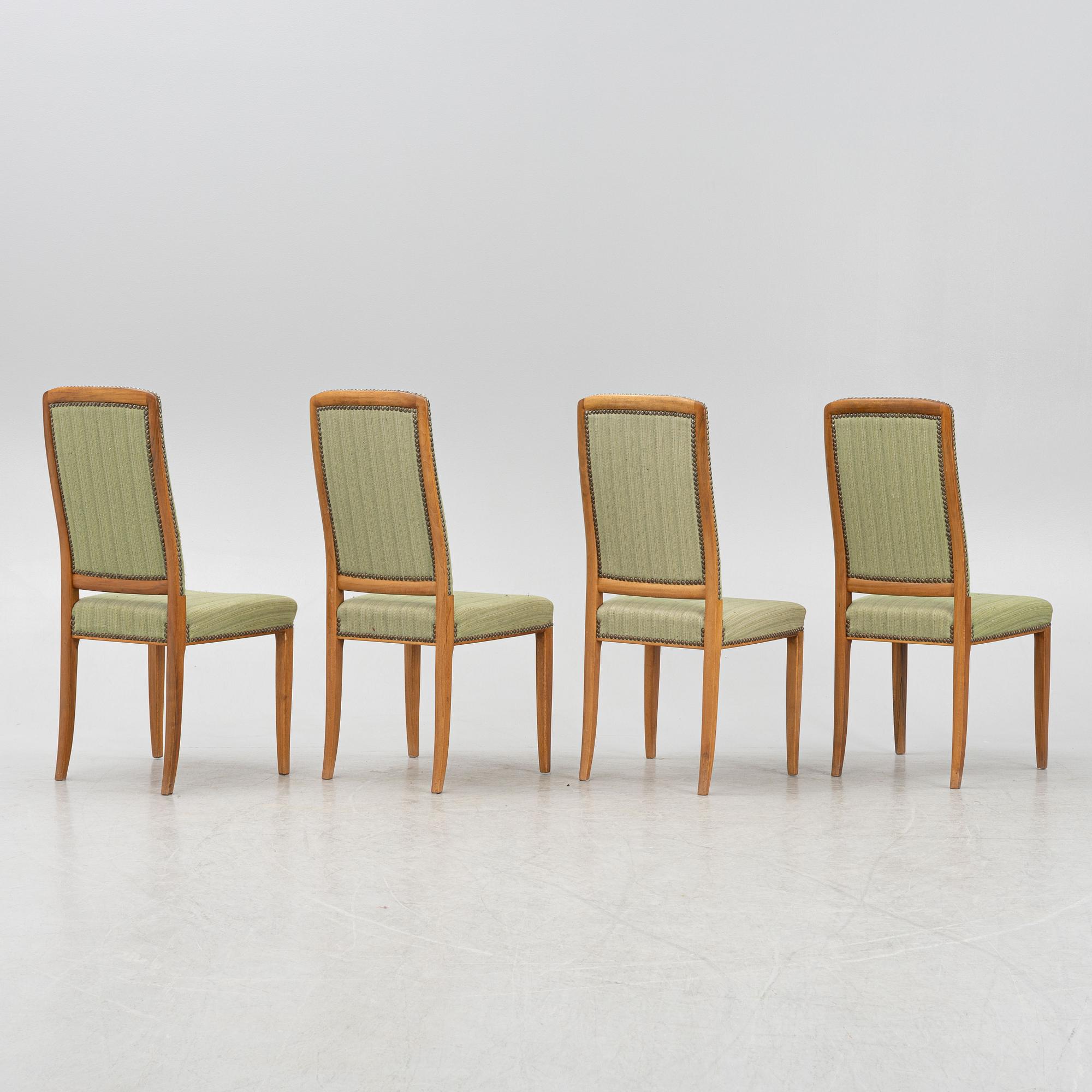 Carl Malmsten, stolar 4 st "Gustavus" Åfors möbelfabrik, 1900-talets andra hälft.