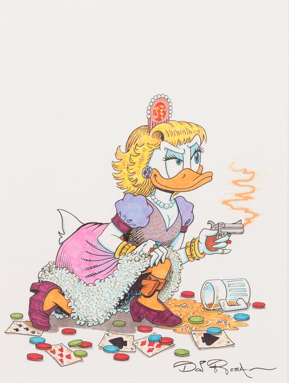 KENO DON HUGO ROSA, färgteckning, signerad.