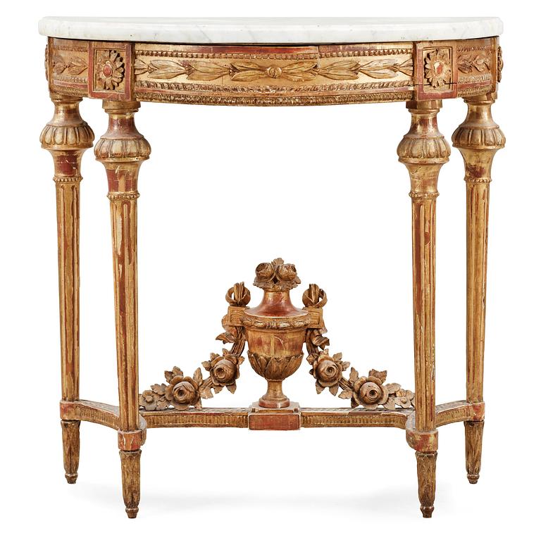 A Gustavian late 18th Century console table.