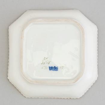 A Royal Copenhagen 'Flora Danica' custard cup with lid and plate model #3514 and #3515.