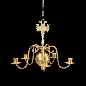 A BRASS CEILING LIGHT, Arvid Johansson, Arvika, second half of the 20th century. Height ca 25 cm.