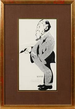 Einar Nerman · EINAR NERMAN, teckning, signerad.