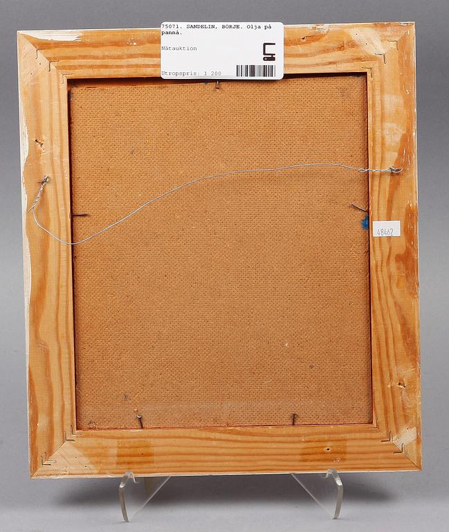 SANDELIN, BÖRJE, olja på pannå. Sign och dat -69.