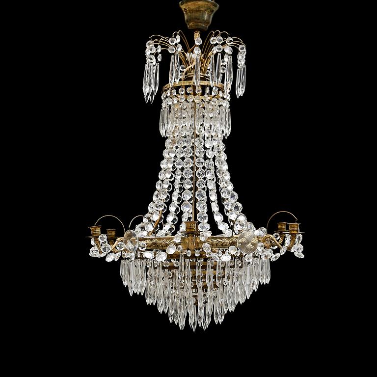 LJUSKRONA, empirestil, 1900-talets första hälft. Höjd ca 70 cm.