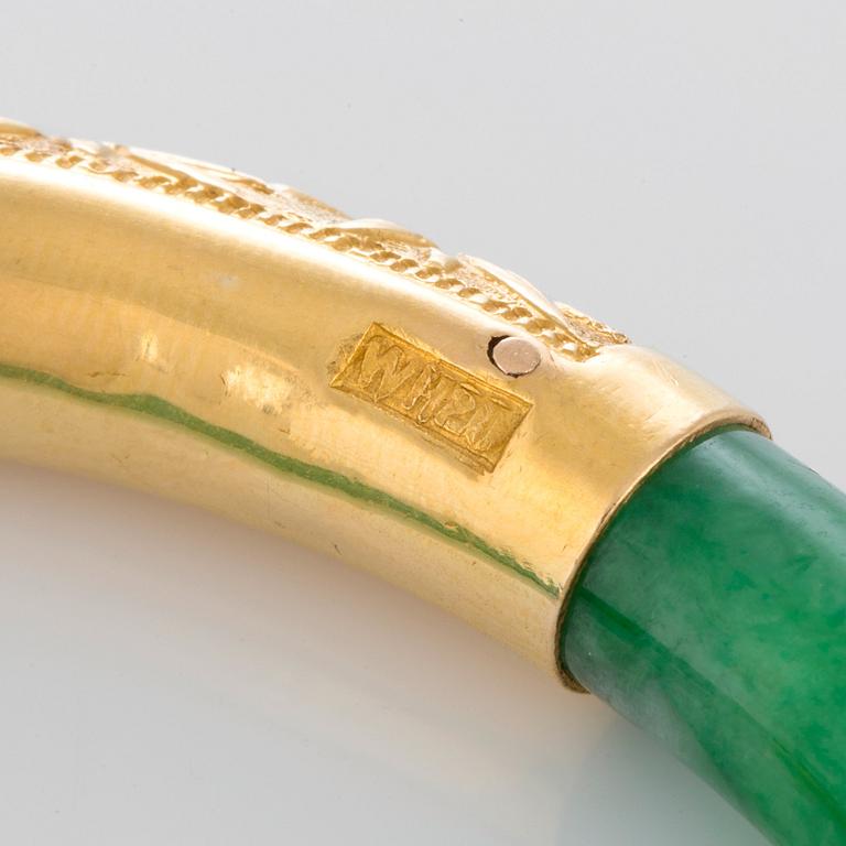 A jadeite bangle.