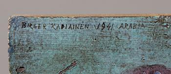 BIRGER KAIPIAINEN, a stoneware plaquet signed Birger Kaipiainen 1941 Arabia.