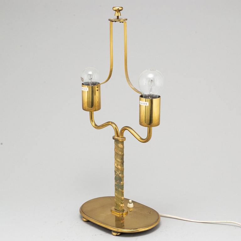 JOSEF FRANK, a brass 'model 2388' table lamp, for Firma Svenskt Tenn.